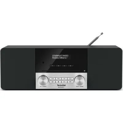 TechniSat Digitalradio DigitRadio 3 0000/3913 | DAB+ UKW Radio | CD-Player | Bluetooth | USB | Stereo | schwarz/silber