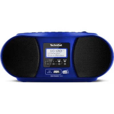 TechniSat Digitalradio DIGITRADIO 1990 | DAB+ & UKW Radio Stereo | CD-Player | Bluetooth | USB | 60 Sender | Blau