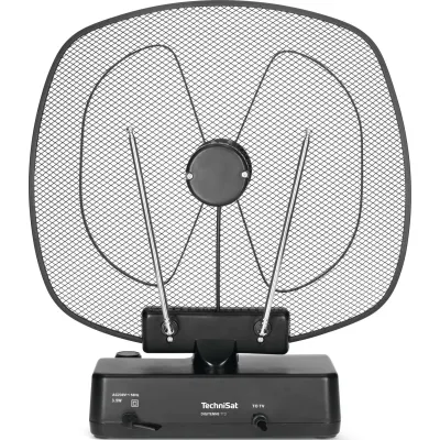 TechniSat Zimmerantenne DIGITENNE TT2 0004/3200 | DVB-T2/DVB-T | DAB+/UKW | mit LTE-Filter & Verstärker 36dB | schwarz