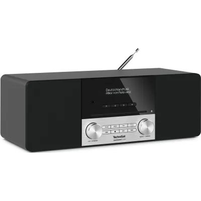 TechniSat Digitalradio DIGITRADIO 3 ASA | DAB+ UKW | CD-Player | Bluetooth | ASA-Warnfunktion | USB | Schwarz/Silber