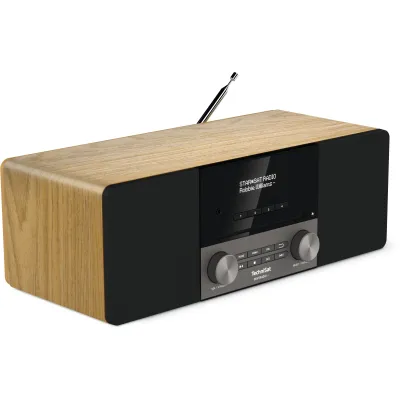 TechniSat DAB+ Digitalradio DIGITRADIO 3 | Stereo Radio | CD-Player | Bluetooth | UKW | 40 Sender | RDS | Eiche