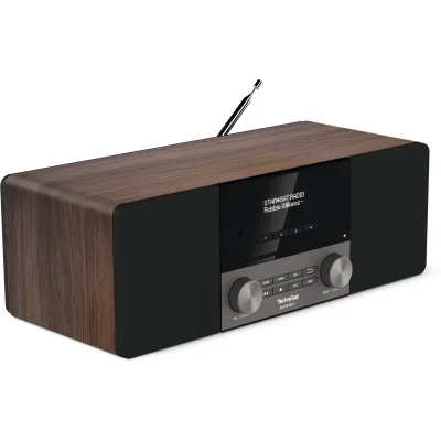 TechniSat Digitalradio DIGITRADIO 3 | DAB+ UKW Radio | CD-Player | Bluetooth | Stereo | 40 Sender | Nussbaum