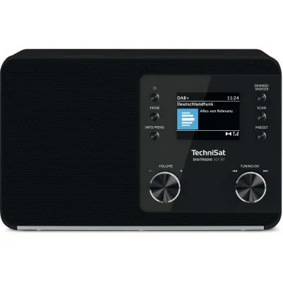 TechniSat Digitalradio DIGITRADIO 307 BT | DAB+ UKW Radio | Bluetooth | Farbdisplay | Radiowecker | schwarz