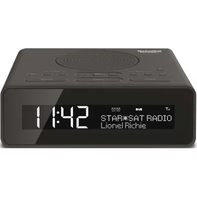 TechniSat Uhrenradio DigitRadio 51 / 0000/4981 | DAB+ UKW Radio | 2 Weckzeiten | Snooze | Sleep-Timer | anthrazit
