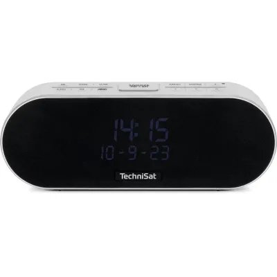 TechniSat Uhrenradio DIGITRADIO 53 BT | DAB+ Digitalradio | UKW Radio | 2 Wecker | RDS | USB-Ladefunktion | grau