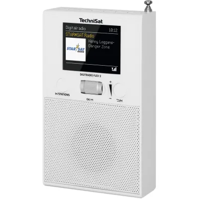 TechniSat Steckdosenradio DIGITRADIO FLEX 2 DAB+ UKW Radio | Bluetooth Audio Streaming | RDS | 20 Senderspeicher | Weiß