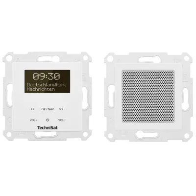 TechniSat Unterputzradio DIGITRADIO UP 55 0001/3901 | DAB+ UKW RDS | Bluetooth | OLED | Sleep-Timer | Weiß