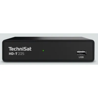 TechniSat DVB-T2 HD Receiver HD-T 225 | Single Tuner | H.265 HEVC | HDMI | Scart | USB | EPG | Schwarz