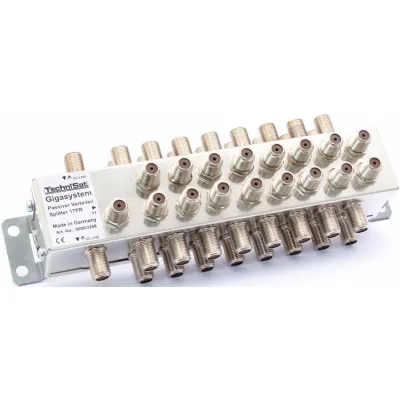 TechniSat Passiver Verteiler 17PR0000/3268 | 17 Eingänge | 2x17 Ausgänge | 4 dB | 47–2150 MHz | Sat-Verteiler