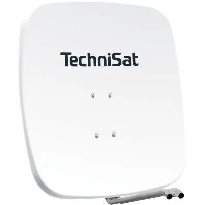 TechniSat SATMAN 65 Plus 65 cm | Alu Offset-Antenne | AZ/EL-Halterung | polarweiß