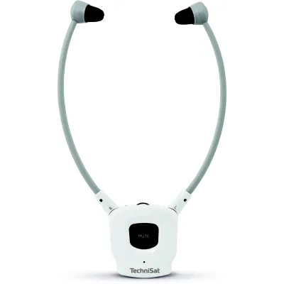 TechniSat Funkkopfhörer STEREOMAN ISI 3 | Zweithörer ohne Sender | Kinnbügel | kabellos | Akku | Stereo | weiß