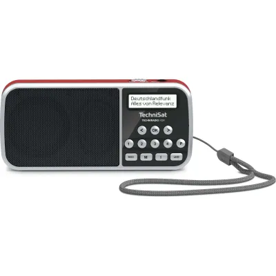 TechniSat DAB+ Taschenradio TECHNIRADIO RDR | UKW-Radio | RDS | 40 Speicher | MP3 USB | Akku | rot | inkl. Netzteil