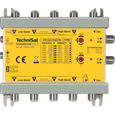 TechniSat TechniRouter 5/2x16 Multischalter | 32 Teilnehmer | kaskadierbar | Unicable | inkl. Netzteil