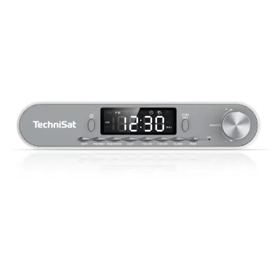 TechniSat Küchenradio VIOLA silber | Stereo | UKW RDS Tuner | Bluetooth Audio | Arbeitsleuchte | unterbaufähig