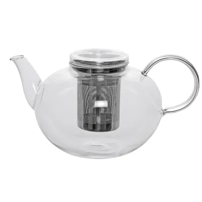 LEONARDO Teekanne Moon 030527 | Teekanne aus Glas mit Edelstahlsieb 2 l | hitzebeständig | spülmaschinenfest | klar