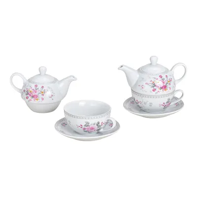 Teekannen Set Rosendekor 3tlg