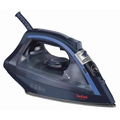 Tefal Dampfbügeleisen Virtuo FV1713E0 | 2000 W | Edelstahlsohle | Dampfstoß 90 g/min | Anti-Kalk | Blau | 2024