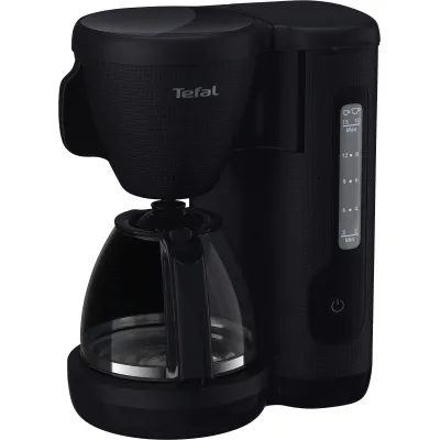 TEFAL Kaffeemaschine CM2M08 | Filterkaffeemaschine 15 Tassen | 1,25l Glaskanne | Warmhaltefunktion | Schwarz
