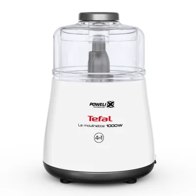 Tefal Zerkleinerer La Moulinette DPA 130 | 1000 Watt Motor | 300g Fassungsvermögen | Kunststoff | Weiß