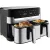 Bild: Tefal Doppel-Heißluftfritteuse EY905D | Dual Easy Fry & Grill | 8,3 l | 2 Körbe | 2.700 Watt | silber/schwarz