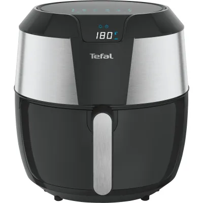 Tefal Heißluftfritteuse Easy Fry XXL EY701D | Air Fryer 5,6l 1700W | 8 Programme | Touch | Fettarm | Edelstahl Schwarz