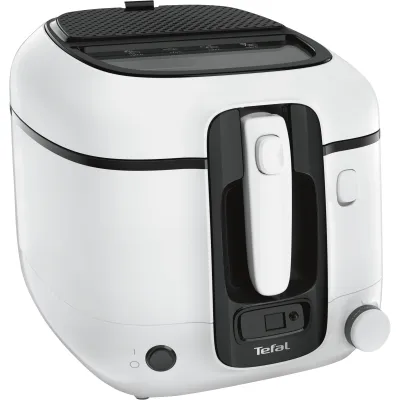 Tefal Fritteuse FR3140 Super Uno | 2,2L | Timer | Korb-Lift | spülmaschinengeeignet | 1.800W | weiß/schwarz