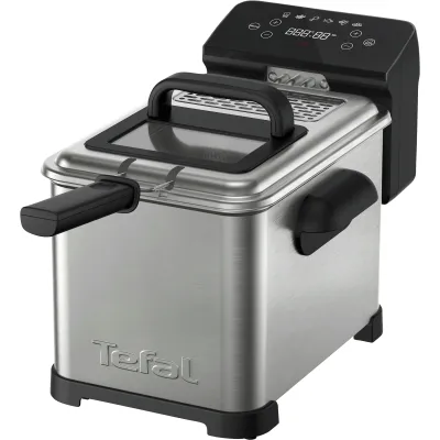 Tefal Fritteuse FR507D Family Pro Digital | 4L Ölbehälter | 2400W | 5 Programme | Kaltzone | LED-Touchscreen | Edelstahl