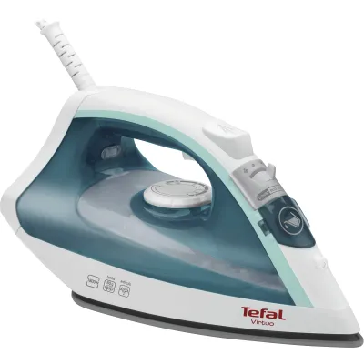 Tefal Dampfbügeleisen FV1710 | 1800W | Dampfstoß 80g/min | Antihaft-Sohle | Vertikaldampf | 200ml | türkis/weiß