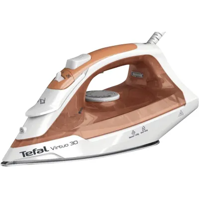 Virtuo Dampfbügeleisen FV2C40 | 2000 Watt | Keramiksohle | 25g/Min. Dampf | 120g Dampfstoß | Anti-Kalk | Pastellorange