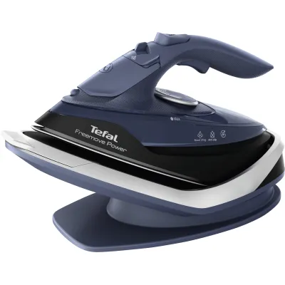 Tefal Dampfbügeleisen FV6675 Freemove Power | kabellos | 2600 Watt | Keramiksohle | 40 g/Min Dampf | Blau-Schwarz