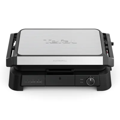 TEFAL Kontaktgrill GC520D SuperGrill 3in1 XL | BBQ-Funktion | Backofen-Position | 2200W | Alu-Druckguss | schwarz
