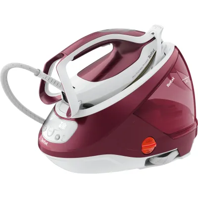 Tefal Dampfbügelstation GV9220 Pro Express | 7,5 bar | 135 g/Min. | 1,8 l Tank | Anti-Kalk | rot/weiß