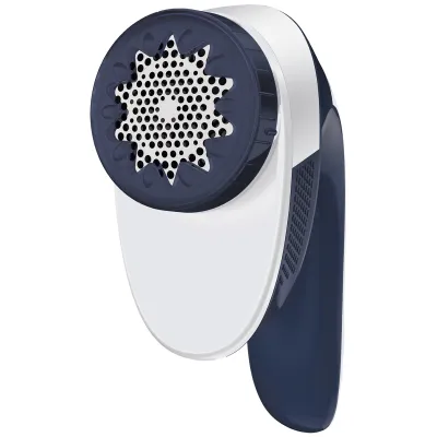 Tefal Fusselrasierer JB1013 | elektrischer Fusselentferner für Stoffe | 4 Klingen | batteriebetrieben | Weiß/Blau