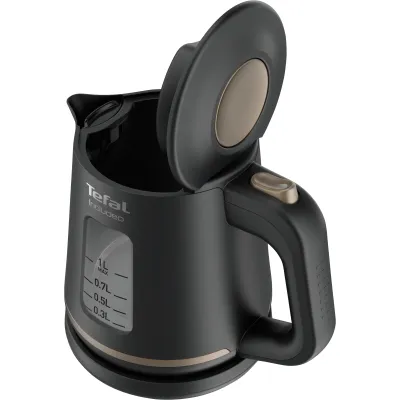 Tefal Wasserkocher KI5338 Includeo | 1 Liter | 2400 Watt | schnurlos | Kalkfilter herausnehmbar | 360° Sockel | schwarz