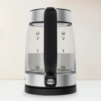 Tefal Wasserkocher KI6058 | Glas 1,7L | 2200W | LED-Beleuchtung | Kalkfilter | 360°-Sockel | schwarz