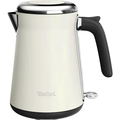 ElectronicPartner Wasserkocher KI666AE | schnurlos 1,7 l | 2.400 Watt | 360° Sockel | Kalkfilter | Cremebeige