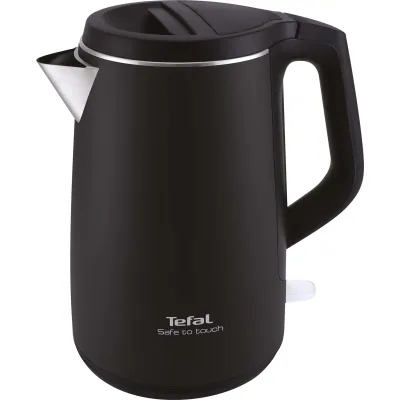 Tefal Wasserkocher KO3718 | 1,5 l | 2400 W | doppelwandig | Warmhaltefunktion | Anti-Kalkfilter | schwarz/edelstahl