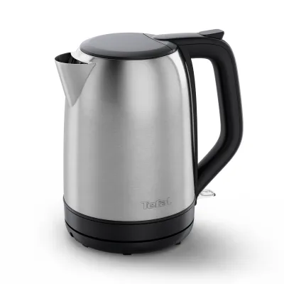 Tefal Wasserkocher KO5S0DE0 | 1,7L Edelstahl | 2400W | Ein-Tassen-Indikator | Einhandbedienung | Anti-Kalk Filter | Inox