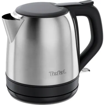 TEFAL Mini-Wasserkocher KO5S2DE0 | 1L | kabellos | 2400W | Edelstahl | 360°-Sockel | Anti-Kalkfilter | silber