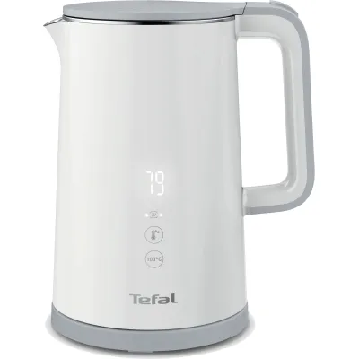 Tefal Wasserkocher KO6931 Sense | Digitalanzeige | 1,5l | 1800W | 5 Temperaturstufen | Warmhaltefunktion | weiß