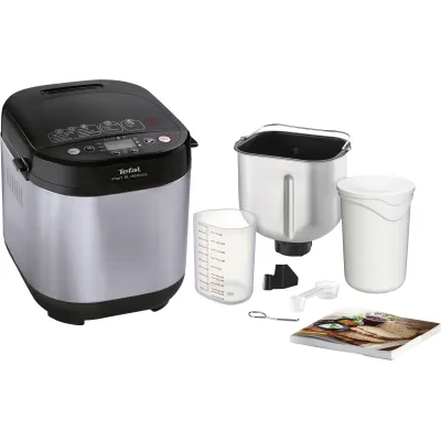 Tefal Brotbackautomat PF240E | 20 Programme | 3 Bräunungsstufen | Timer | glutenfrei | 1000g | 610W | schwarz/edelstahl