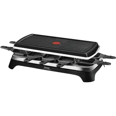 Tefal Raclette-Grill RE4588 | 10 Pfännchen | 1350W | abnehmbare Grillplatte | Thermo-Spot | schwarz/edelstahl
