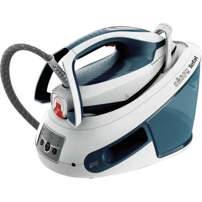 Tefal Dampfbügelstation SV8111 Express Power | 6,2 Bar | 430 g/min Dampfstoß | 1,8 l Tank | Anti-Kalk | Blau-Weiss