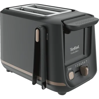 Tefal Toaster 2-Scheiben TT5338 | Brotscheibenzentrierung | 7 Bräunungsstufen | Stopptaste | Krümelboden | Schwarz