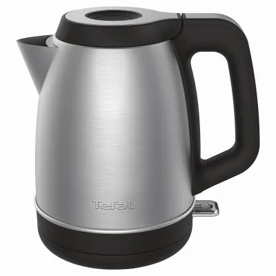 Tefal Wasserkocher KI280D Element | 1,7L | 2400W | Edelstahl | kabellos | Kalkfilter | 360° Sockel | schwarz