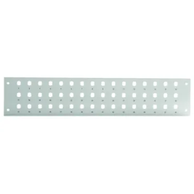 Telegärtner Verteilerplatte H02025A0155 | Patchpanel LWL 72x LC-Duplex | 19 Zoll | Frontplatte | 2HE | grau RAL7035