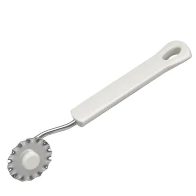 Dr. Oetker Teigrädchen Classic 1657 | Teigrad zum Trennen & Dekorieren | Edelstahl/Kunststoff | 20 cm | Weiß/Silber