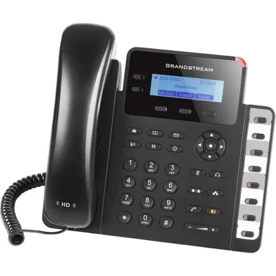 Grandstream VoIP-Telefon GXP-1628 | SIP | 2 Leitungen | Gigabit Ethernet mit PoE | HD-Audio | BLF-Tasten | schwarz