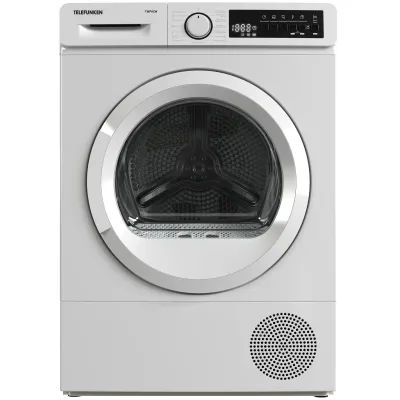 Telefunken Wärmepumpentrockner 8kg TWP8CW | 15 Programme | Knitterschutz | Kindersicherung | leise 64 dB | weiß