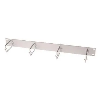 Telegärtner Rangierpanel 19 Zoll 1HE 100021513 | Patchpanel Kupfer | 4 Kabelführungen Metall | RJ45 8(8) | schwarz